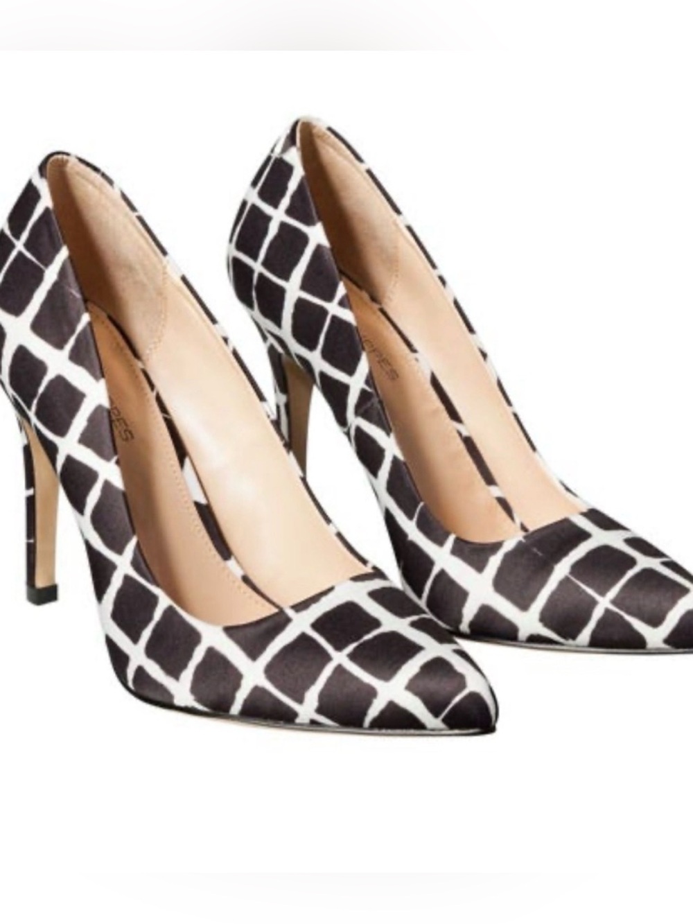 Adam Lippes for Target Black & White Giraffe-Print Geometric Pointed-Toe Pumps 8